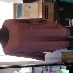 Maurices Wine colored tunic sweater.  3/4 Length sleeves.   Size L.